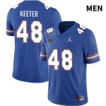 Men's Florida Gators #48 Noah Keeter NCAA Jordan Brand Royal NIL 2022 Authentic Stitched College Football Jersey SNP0762KJ